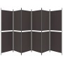 Sechsflügeliger Raumteiler aus braunem Stoff, 300x180 cm. von , Raumteiler - Ref: Foro24-350223, Preis: 64,58 €, Rabatt: %
