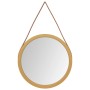 Wall mirror with golden strap Ø45 cm by , Mirrors - Ref: Foro24-351537, Price: 31,85 €, Discount: %