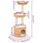 Katzenkratzer mit Sisalpfosten aus natürlichem Weidenholz. von , Katzenmöbel - Ref: Foro24-170728, Preis: 110,34 €, Rabatt: %