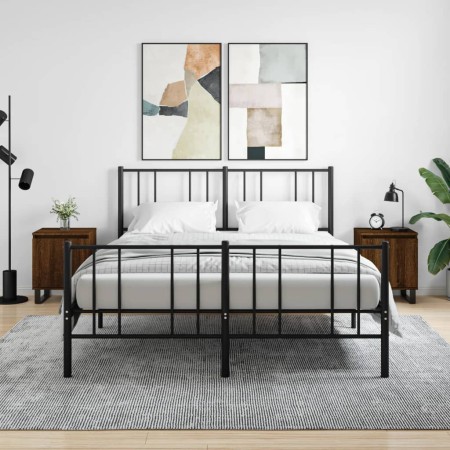 Nachttisch 2 Stück aus Eichen-Ingenieurholz braun 40x30x50cm von , Nachttische - Ref: Foro24-826859, Preis: 53,01 €, Rabatt: %