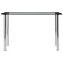 Mesa de comedor vidrio templado negro transparente 120x60x75 cm de , Mesas de cocina y de comedor - Ref: Foro24-281851, Preci...