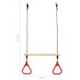 Columpio trapecio con anillas de , Juguetes de actividades para bebés - Ref: Foro24-93153, Precio: 26,08 €, Descuento: %