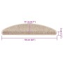 Alfombrilla autoadhesiva escalera 15 uds beige claro 56x17x3 cm de , Alfombrillas para escalones - Ref: Foro24-326897, Precio...
