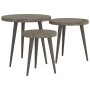 Set aus 3 Beistelltischen aus MDF und grauem Eisen von , Seitentische - Ref: Foro24-286095, Preis: 70,01 €, Rabatt: %
