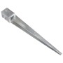 Ground spikes 12 units galvanized steel silver 10x10x91 cm by , Spikes for anchoring in the ground - Ref: Foro24-145424, Pric...