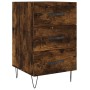Engineered wood smoked oak bedside table 40x40x66 cm by , Nightstands - Ref: Foro24-827657, Price: 59,14 €, Discount: %