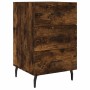 Engineered wood smoked oak bedside table 40x40x66 cm by , Nightstands - Ref: Foro24-827681, Price: 63,74 €, Discount: %