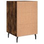 Engineered wood smoked oak bedside table 40x40x66 cm by , Nightstands - Ref: Foro24-827681, Price: 63,74 €, Discount: %