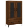 Tall engineered wood sideboard in brown oak 69.5x31x115 cm by , Sideboards - Ref: Foro24-828307, Price: 93,88 €, Discount: %