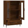 Tall engineered wood sideboard in brown oak 69.5x31x115 cm by , Sideboards - Ref: Foro24-828307, Price: 93,88 €, Discount: %