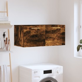 Armario de pared madera ingeniería roble ahumado 80x36,5x35 cm de , Taquillas y armarios de almacenamiento - Ref: Foro24-8300...
