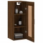 Wandschrank aus braunem Eichenfurnierholz 34,5x34x90 cm von , Sideboards - Ref: Foro24-830515, Preis: 55,22 €, Rabatt: %