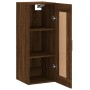 Wandschrank aus braunem Eichenfurnierholz 34,5x34x90 cm von , Sideboards - Ref: Foro24-830515, Preis: 55,22 €, Rabatt: %