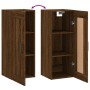 Engineered wood brown oak wall cabinet 34.5x34x90 cm by , Sideboards - Ref: Foro24-830515, Price: 55,28 €, Discount: %