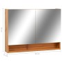 Badezimmermöbel mit LED-Spiegel MDF Eiche 80x15x60 cm von vidaXL, Badezimmerwaschtische - Ref: Foro24-323606, Preis: 169,10 €...