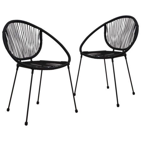 Garden chairs 2 units black PVC rattan by , Garden chairs - Ref: Foro24-48566, Price: 206,66 €, Discount: %