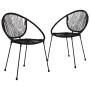 Gartenstühle, 2 Stück, Schwarz, aus PVC-Rattan von , Gartenstühle - Ref: Foro24-48566, Preis: 206,66 €, Rabatt: %