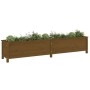 Erhöhtes Gartenbeet aus braunem Kiefernholz in Honigfarbe, 199,5x40x39cm. von , Töpfe und Pflanzgefäße - Ref: Foro24-825271, ...