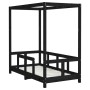 Kinderbettgestell aus schwarzem Kiefernholz, 70x140 cm. von , Kinderbetten und Betten für Kinder - Ref: Foro24-834512, Preis:...