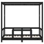 Kinderbettgestell aus schwarzem Kiefernholz, 70x140 cm. von , Kinderbetten und Betten für Kinder - Ref: Foro24-834512, Preis:...