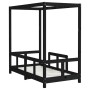 Kinderbettgestell aus schwarzem Kiefernholz, 70x140 cm. von , Kinderbetten und Betten für Kinder - Ref: Foro24-834512, Preis:...