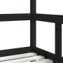 Kinderbettgestell aus schwarzem Kiefernholz, 70x140 cm. von , Kinderbetten und Betten für Kinder - Ref: Foro24-834512, Preis:...