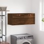 Armario de pared madera ingeniería marrón roble 80x36,5x35 cm de , Taquillas y armarios de almacenamiento - Ref: Foro24-83005...