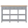 Gray MDF console table 120x30x76 cm by , Side tables - Ref: Foro24-280017, Price: 153,27 €, Discount: %