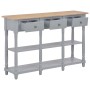 Gray MDF console table 120x30x76 cm by , Side tables - Ref: Foro24-280017, Price: 153,27 €, Discount: %