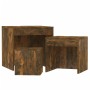 Stapelbare Tische, 3-teilig, Eichenfurnierholz, geräuchert. von , Seitentische - Ref: Foro24-815225, Preis: 58,70 €, Rabatt: %