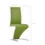 Esstischstühle im Zickzack-Design, 2 Stück, aus grünem Kunstleder. von , Essstühle - Ref: Foro24-281898, Preis: 226,98 €, Rab...