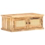 Massiver Mangoholz-Couchtisch mit natürlicher Rohrrohrbasis, 90x50x35 cm. von , Couchtisch - Ref: Foro24-289089, Preis: 224,0...