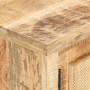Massiver Mangoholz-Couchtisch mit natürlicher Rohrrohrbasis, 90x50x35 cm. von , Couchtisch - Ref: Foro24-289089, Preis: 224,0...