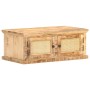 Massiver Mangoholz-Couchtisch mit natürlicher Rohrrohrbasis, 90x50x35 cm. von , Couchtisch - Ref: Foro24-289089, Preis: 224,0...