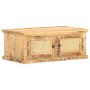 Massiver Mangoholz-Couchtisch mit natürlicher Rohrrohrbasis, 90x50x35 cm. von , Couchtisch - Ref: Foro24-289089, Preis: 224,0...