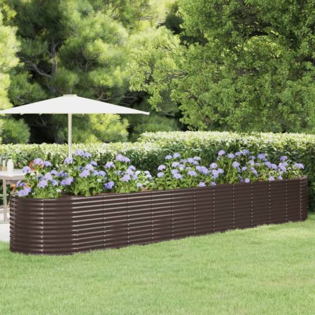Jardinera arriate acero recubrimiento polvo marrón 507x100x68cm de , Maceteros y jardineras - Ref: Foro24-319080, Precio: 214...