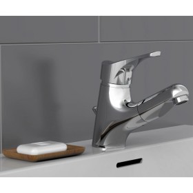 SCHÜTTE ATTICA chrome basin mixer tap with pull-out shower by , Faucets - Ref: Foro24-434557, Price: 92,14 €, Discount: %