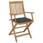 2 Stück klappbare Gartenstühle und Kissen aus massivem Akazienholz von vidaXL, Gartenstühle - Ref: Foro24-3064605, Preis: 157...