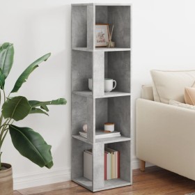 Engineered wood corner furniture in gray concrete, 33x33x132 cm by , Lockers and storage cabinets - Ref: Foro24-809039, Price...