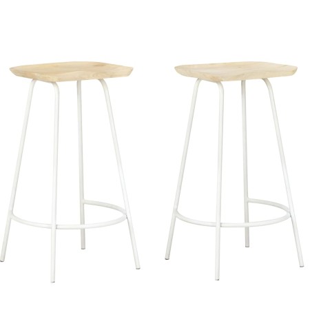 Taburetes de cocina 2 unidades madera maciza de mango de , Taburetes de cocina - Ref: Foro24-320649, Precio: 174,71 €, Descue...