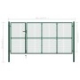Puerta de jardín de acero verde 350x150 cm de , Puertas de jardín - Ref: Foro24-144307, Precio: 530,31 €