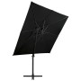 Sombrilla jardín voladiza con cubierta doble negro 250x250 cm de , Sombrillas - Ref: Foro24-312356, Precio: 240,73 €
