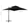Gartenschirm mit Doppeldach in Schwarz, 250x250 cm, freitragend. von , Sonnenschirme - Ref: Foro24-312356, Preis: 240,73 €, R...