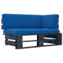 Ecksofa aus imprägniertem schwarzen Kiefernholz-Paletten für den Garten von , Modulare Sofas für den Außenbereich - Ref: Foro...