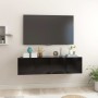 Hängende Wohnzimmermöbel, 2 Stück, schwarz, 60x30x30 cm. von , TV-Möbel - Ref: Foro24-804512, Preis: 75,30 €, Rabatt: %