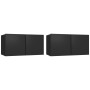 Hängende Wohnzimmermöbel, 2 Stück, schwarz, 60x30x30 cm. von , TV-Möbel - Ref: Foro24-804512, Preis: 75,30 €, Rabatt: %