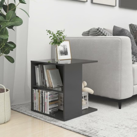 Beistelltisch aus glänzend grauem Sperrholz 45x45x48 cm von , Seitentische - Ref: Foro24-806812, Preis: 32,57 €, Rabatt: %
