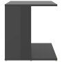 Side table made of shiny gray plywood, measuring 45x45x48 cm. by , Side tables - Ref: Foro24-806812, Price: 32,57 €, Discount: %