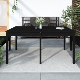 Massiver Gartentisch aus schwarzem Kiefernholz 159,5x82,5x76 cm von , Gartentische - Ref: Foro24-823980, Preis: 150,33 €, Rab...