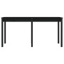 Mesa de jardín madera maciza pino negro 159,5x82,5x76 cm de , Mesas de jardín - Ref: Foro24-823980, Precio: 150,33 €, Descuen...